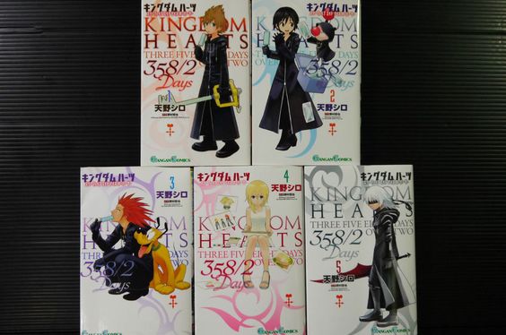 JAPAN Kingdom Hearts 358/2 Days Manga 1~5 Complete set Shiro Amano