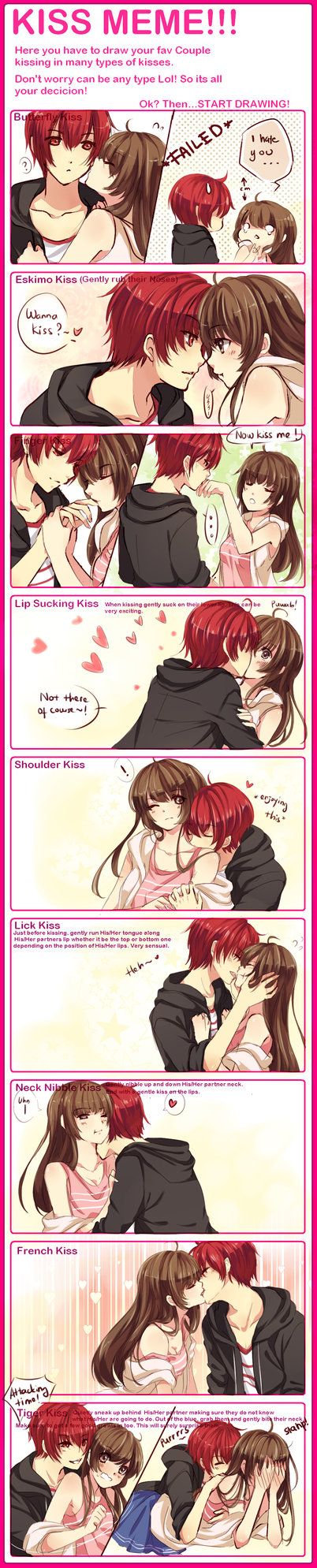 KISS MEME WITH WAIFUUUU by omocha-san on  I want a boyfriend who will give me Eskimo kisses:(
