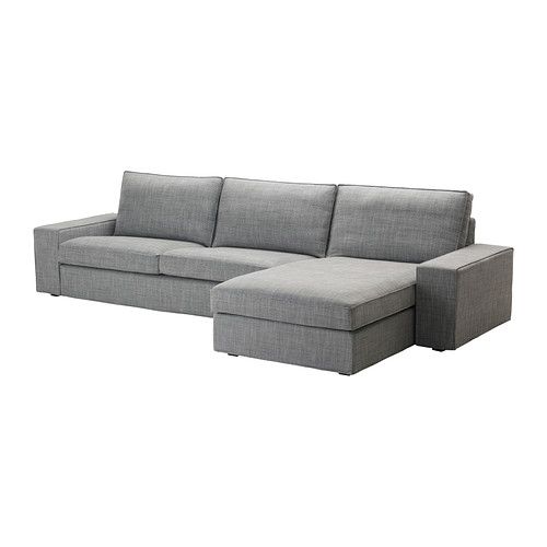 KIVIK Sofa and chaise, Isunda gray Isunda gray