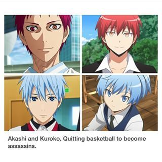 #Kuroko no basket #Assassination classroom - This four characters are so similar, it's creepy.