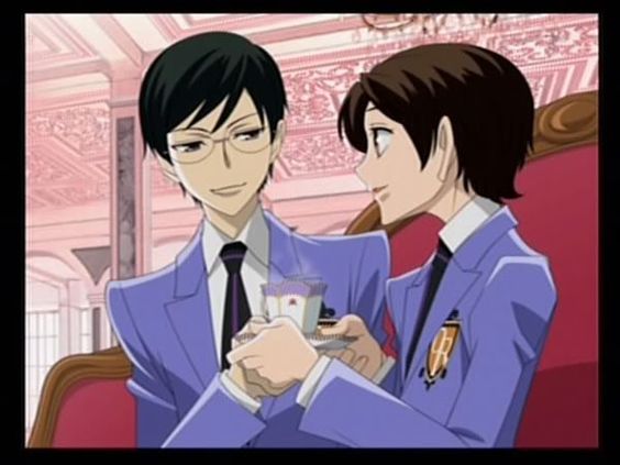 Kyoya and Haruhi from the Ouran DS game.