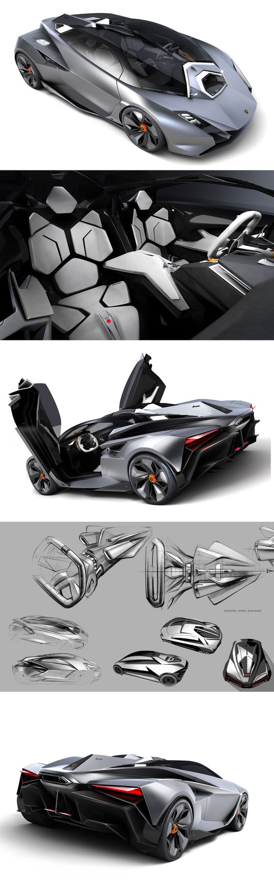 Lamborghini Perdigon | design sketches & 3D renderings
