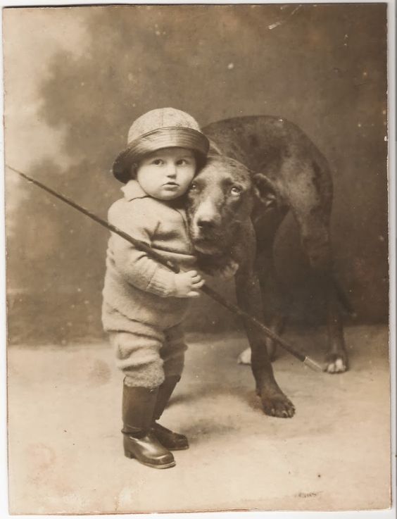 Little boy and his dog.