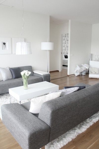 living room - white - grey