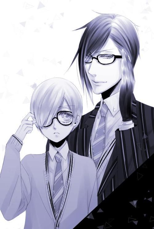 LOOK AT CIEL. OMG WE HAVE TWINNING GLASSES. OMG SEBBY LOOKS LIKE WILLIAM WHAT'S GOING ON