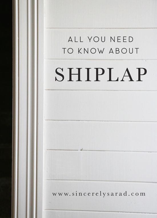 Lot of info on using shiplap as a wall treatment!