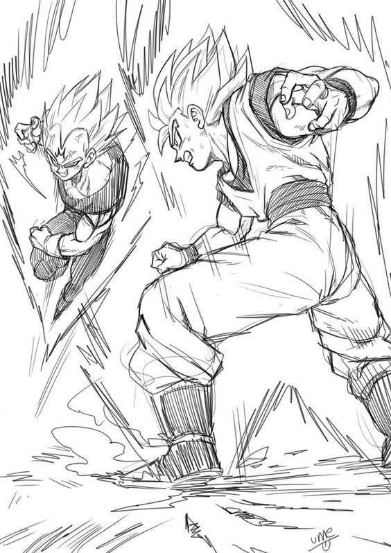 Majin Vegeta vs Goku