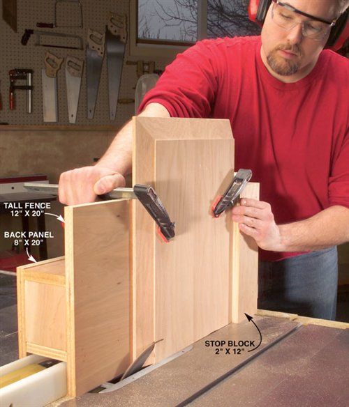 Making raised panel doors with a table saw