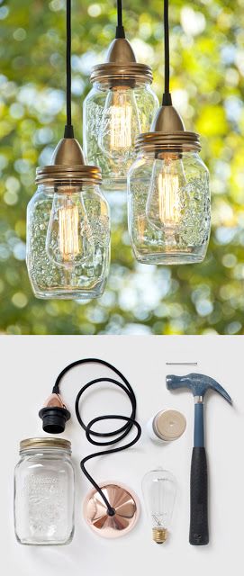 Mason Jar Hanging Light DIY Project. This takes you to The Homestead Survival site which includes a link to the project (in Dutch) & a link for you to use Google Translate ;) This is what the opening paragraph translates to: 
