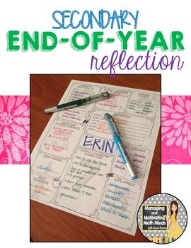 Middle School or High School End-of-the-Year Reflection ActivityIn the secondary classroom, we dont often get the opportunity to create the fun memory books or make big end of the year projects. But, reflecting and synthesizing are important parts of the learning process.