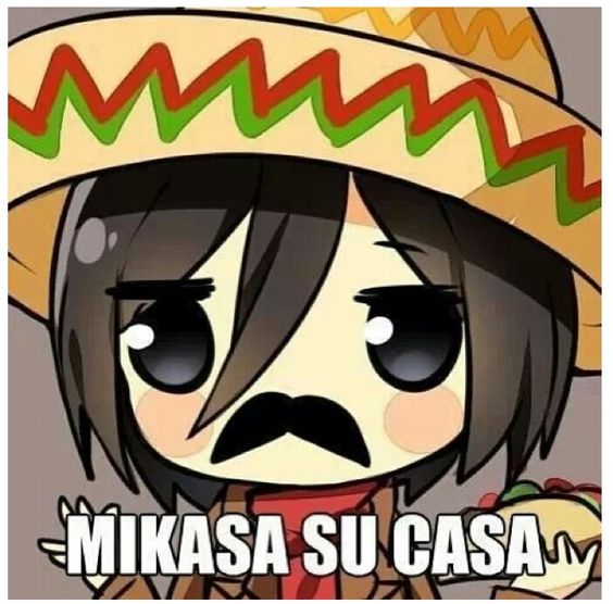 Mikasa su casa! -- {anime, manga, otaku, fangirl, anime lover, mikasa, attack on titan, humor, parody}