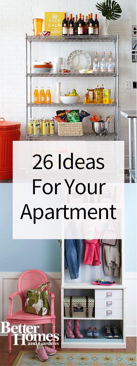Moving into your first apartment? Make it look trendy, organized and spacious with our best ideas for decorating your apartment and adding storage and organization. Whether you live in a tiny studio or a bigger two bedroom apartment, you'll love our whole house ideas for bathroom, kitchen, bedroom and living room.