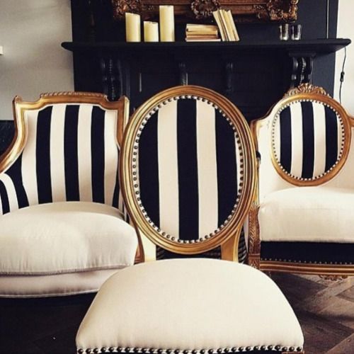 …my kind of chairs. Just redo the backs with stipes and a boring bottom might be cool as a vanity chair?