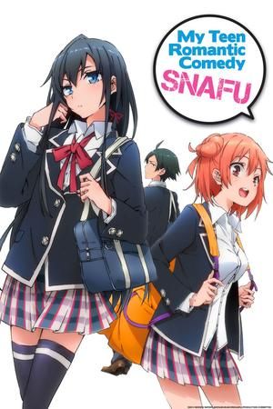 My Teen Romantic Comedy SNAFU. Its such a good, and cute show. What separates it from other shows of its style is the main character, who, instead of being the cute, noble, well-meaning character we all recognize but still somehow love, the protagonist is an easily identifiable pessimistic asshole.
