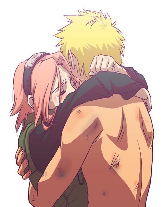 NaruSaku *Note I will never ship Naruto and Sakura because I cannot stand that thought* But I do see this as a Sakura moment caring that Naruto is alive. Like she always does. (BAKABAKA)