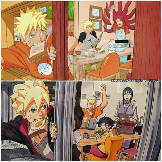 Naruto generations. Amazing how he is so like his mother. hahaha Like father, like son for Naruto and Boruto