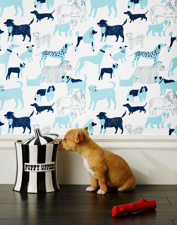 NEW Dog Park (Blue) wallpaper. 100% of profits support dog rescue organizations!