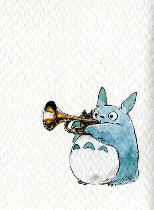 Oh  Band is better than Orchestra, even after Totoro is playing a trumpet! My kind of instrument.