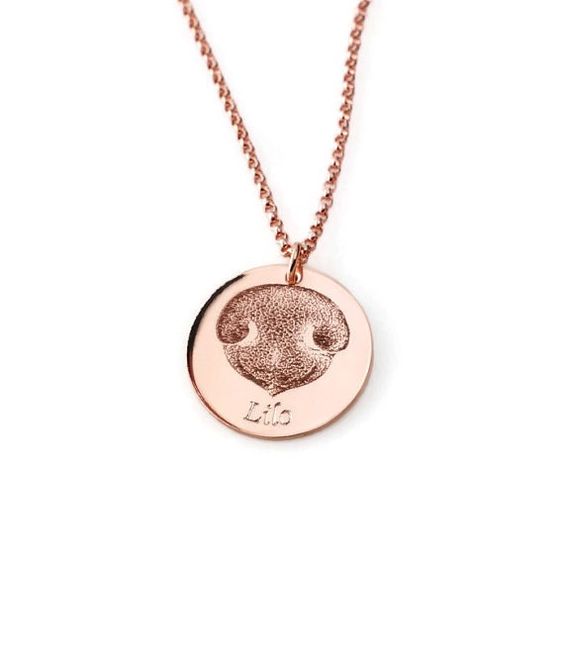 Or this nose print necklace (or keychain!). | 23 Things You Need If You're Obsessed With Your Dog