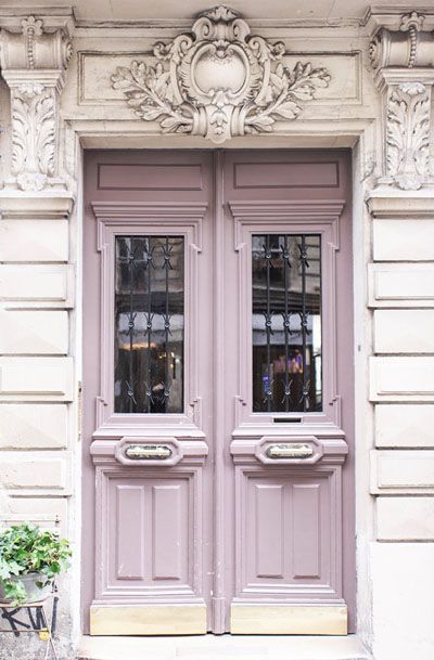 Paris Photography - Mauve Door on Rue Condorcet