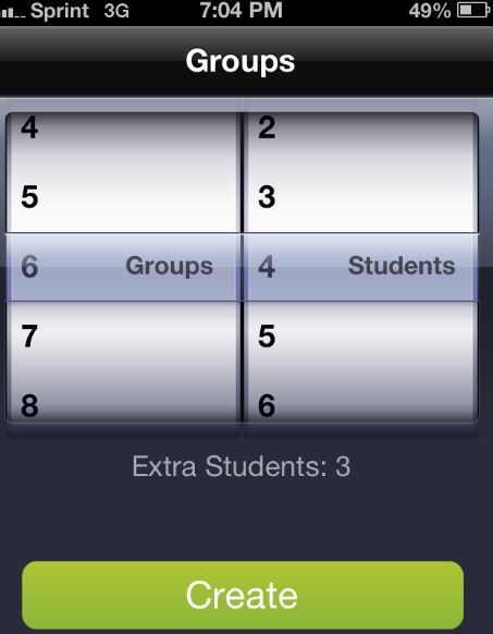 pikGroup- an App that can set up groups or randomly pick students for you to call on