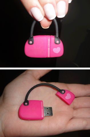 Pink purse flash drive