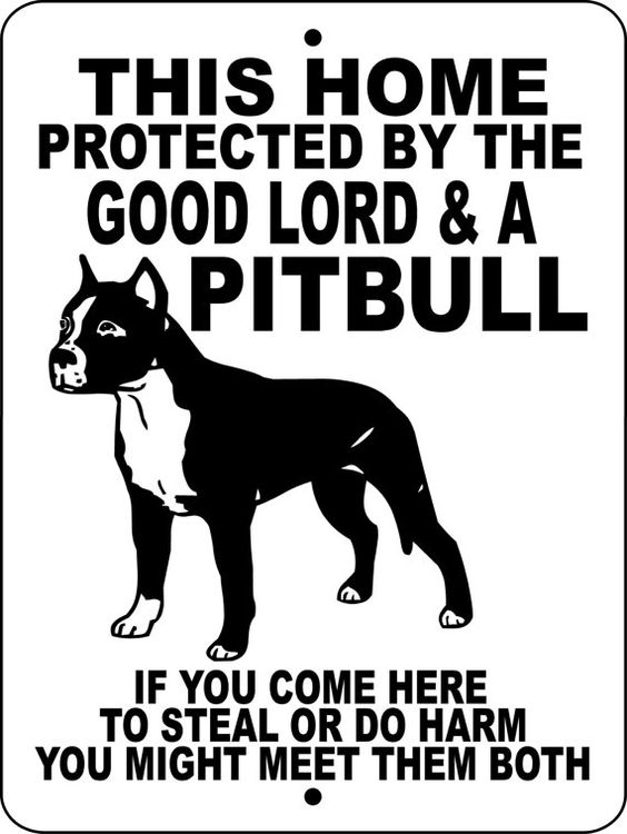 Pitbull Dog Sign 9x12 ALUMINUM GLPB1 by animalzrule on 's your sign, have this already :-)