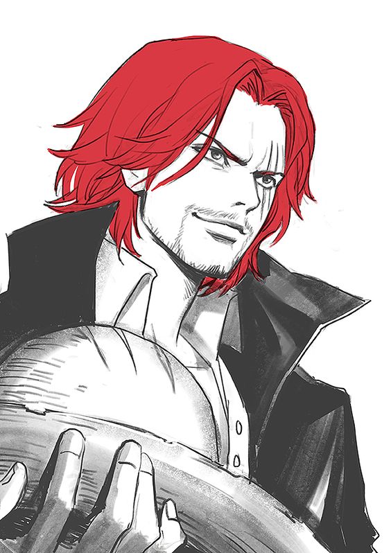 Pixiv Id 1417939, ONE PIECE, Shanks, Spot Color, Straw Hat, Holding Object