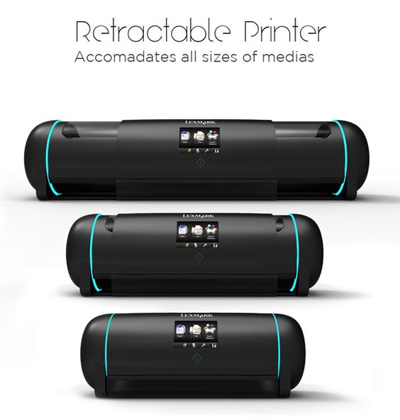 Retractable Printer adjusts its size to your needs. This is a great idea. Since this story is from 2012 I'll check to see if it made it past the concept stage.