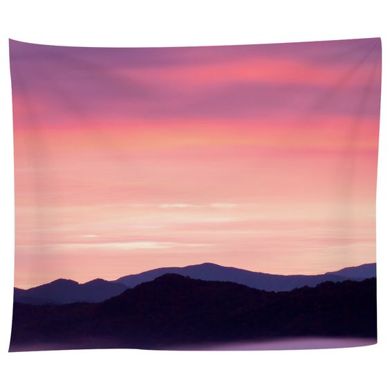 Rocky Mountain Sunset Tapestry