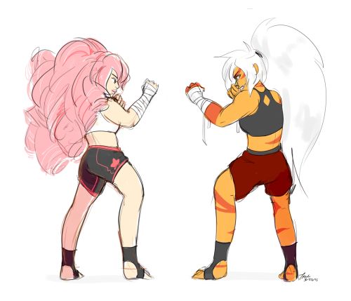 Rose vs. Jasper. Round 1, FIGHT! // Steven Universe