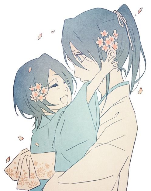 Rukia and , I've been having some serious Kuchiki sibling feels today, and this was to adorable not to pin.