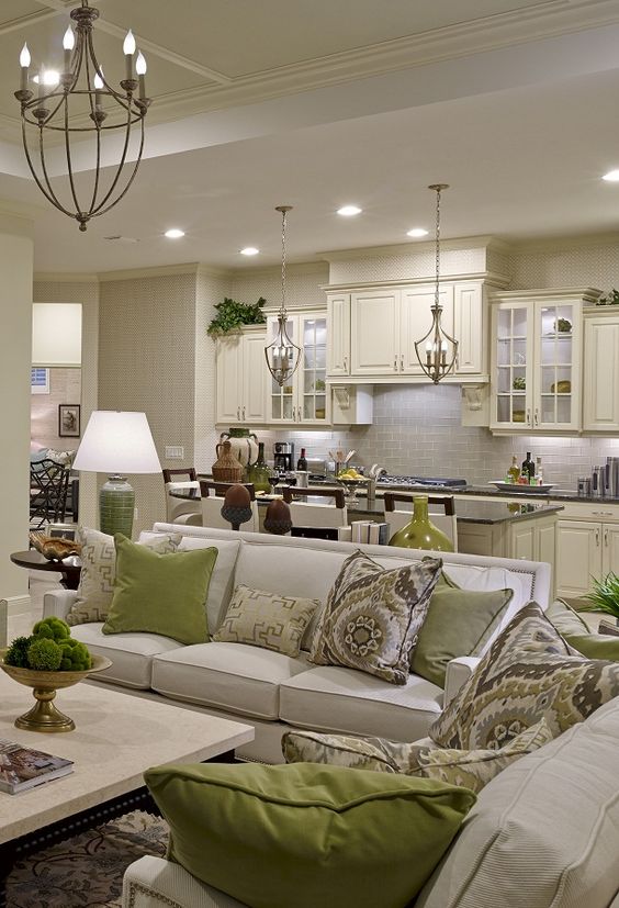 Sanibel Model - Living Room Kitchen living room layout
