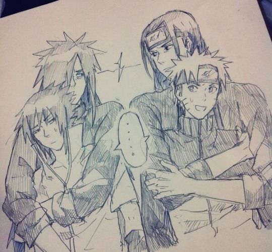 .Sasuke, Madara, Hashirama, Naruto