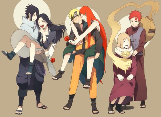 Sasuke, Naruto, Gaara with their mothers~ this really makes my heart hurt. It's too sweet!