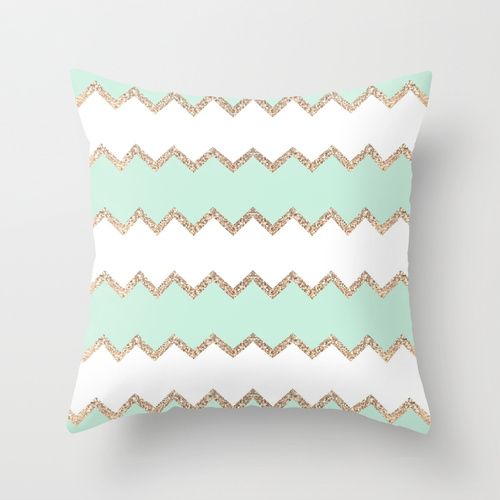Secondary color and pattern   AVALON SEAGREEN Throw Pillow by Monika Strigel | Society6 $