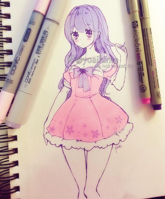 semi-sketch before bed ;-; some things really frustrating me right now, I'll just sleep on it for now. Goodnight everyone (or have a great day if it is daytime for you) uwu~!! ♥ #copic #micron #sketch #anime #animeart #animegirl #animestyle #instaart #instadraw #instaanime #instamanga #manga #mangagirl #mangaart #kawaii #cute #moe #oc
