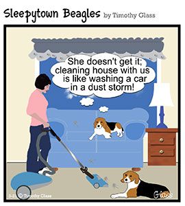 Sleepytown Beagles Cartoons, by Timothy Glass