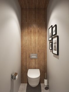Small bathroom design idea with wooden accents - Decoist