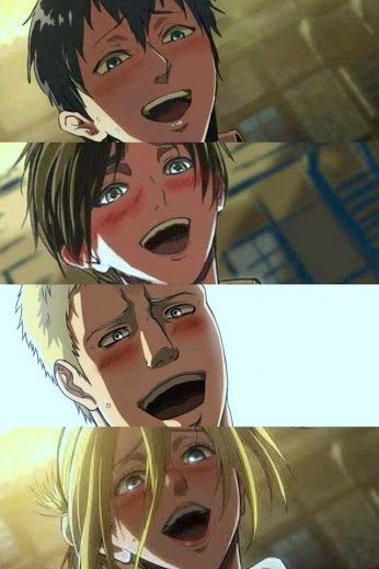 SNK- The titan shifters |This is kinda sad,  ANYONE ELSE THINK EREN LOOKS REALLY CUTE!?