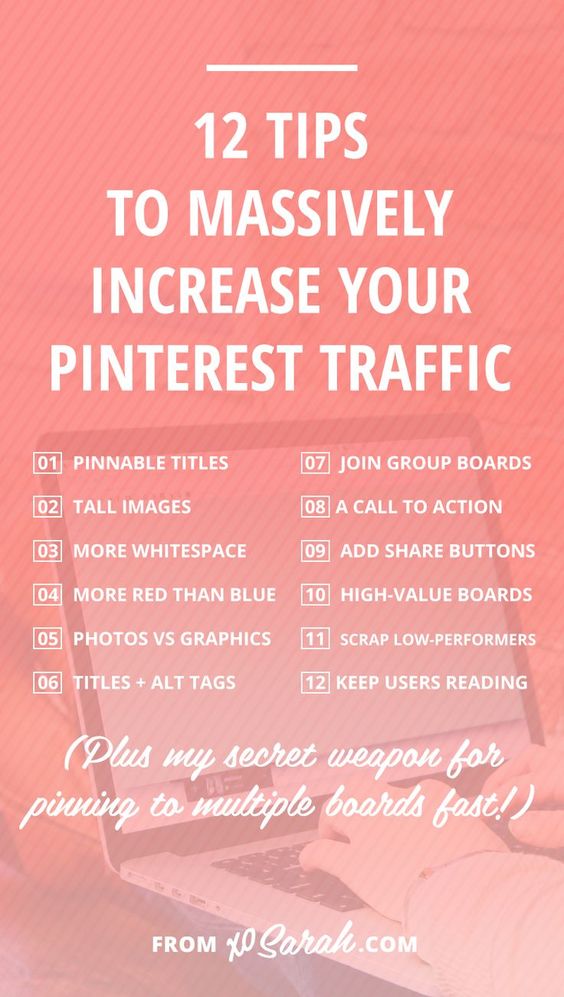 So many of you have beautiful DIY, travel, and food photos and you're absolutely missing out on a huge chunk of traffic if you're not putting time into creating high-quality images and pinning your content on Pinterest! For me, this is one of THE easiest ways I've found to grow my blog and business and it generates OVER 50 PERCENT of the traffic to my site.