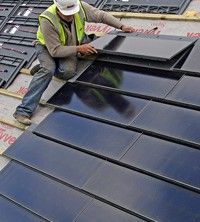Solar Roof Tiles - Look much better than normal bulky solar panels!