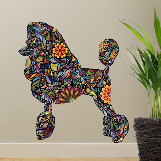 Standard Poodle Dog Decal Wall Sticker