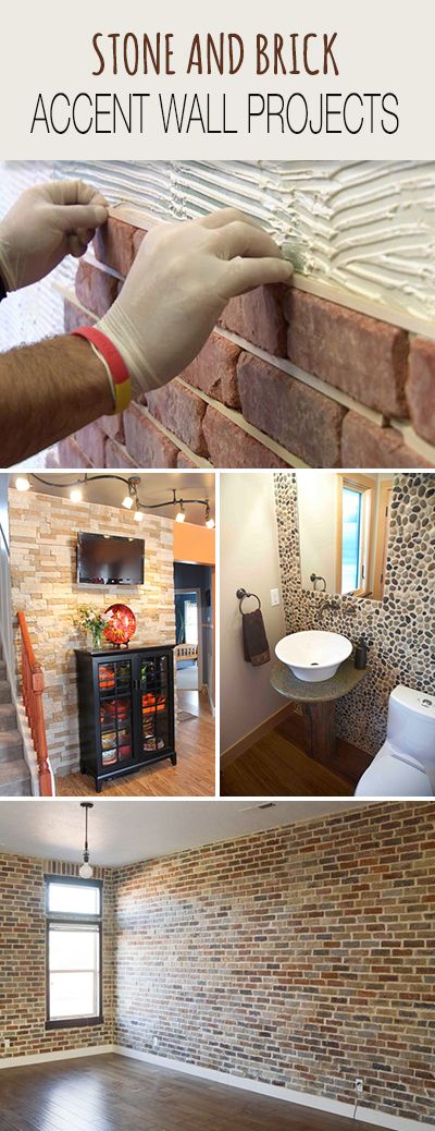 Stone and Brick Accent Wall Projects • Tips, Ideas & Tutorials!
