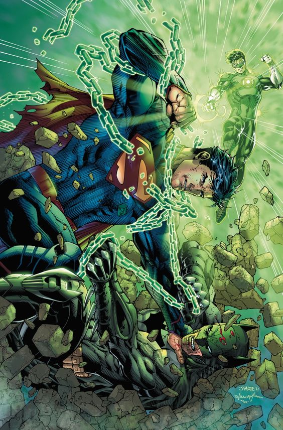 Superman, Batman, & The Green Lantern - Jim Lee Art Work!
