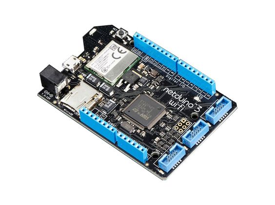 The *Netduino 3 Wi-Fi .NET development board* works with Arduino shields + improved storage!