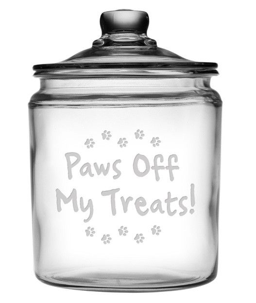 This adorable pet treat jar is perfect for your furry friends snacks.