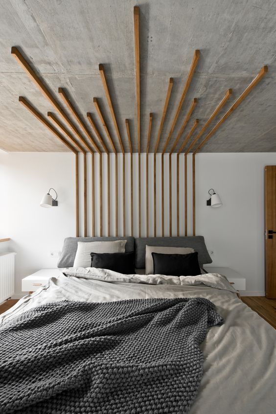 This decorative wood feature doubles as lighting