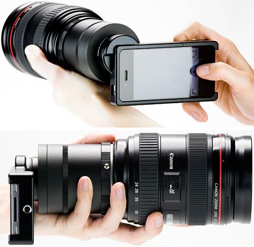 This is awesome. SLR Mount for your iPhone.