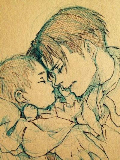 This is probably a shipping thing, but I just see a picture of Levi with a baby and I love it.